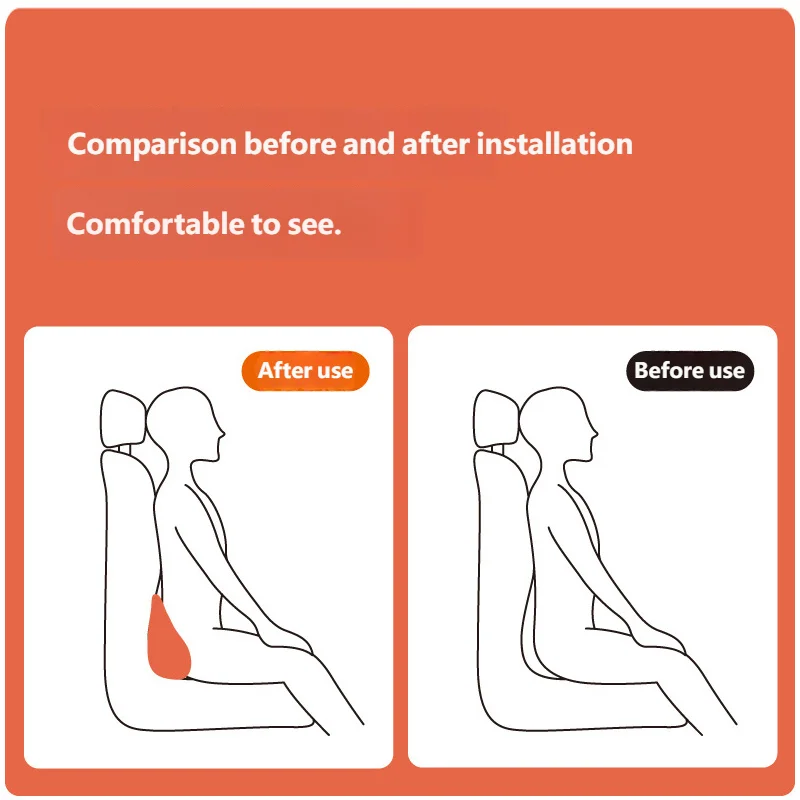 Apoio Lombar em Espuma de Memória – Postura Correta e Conforto para Longas Horas no Carro