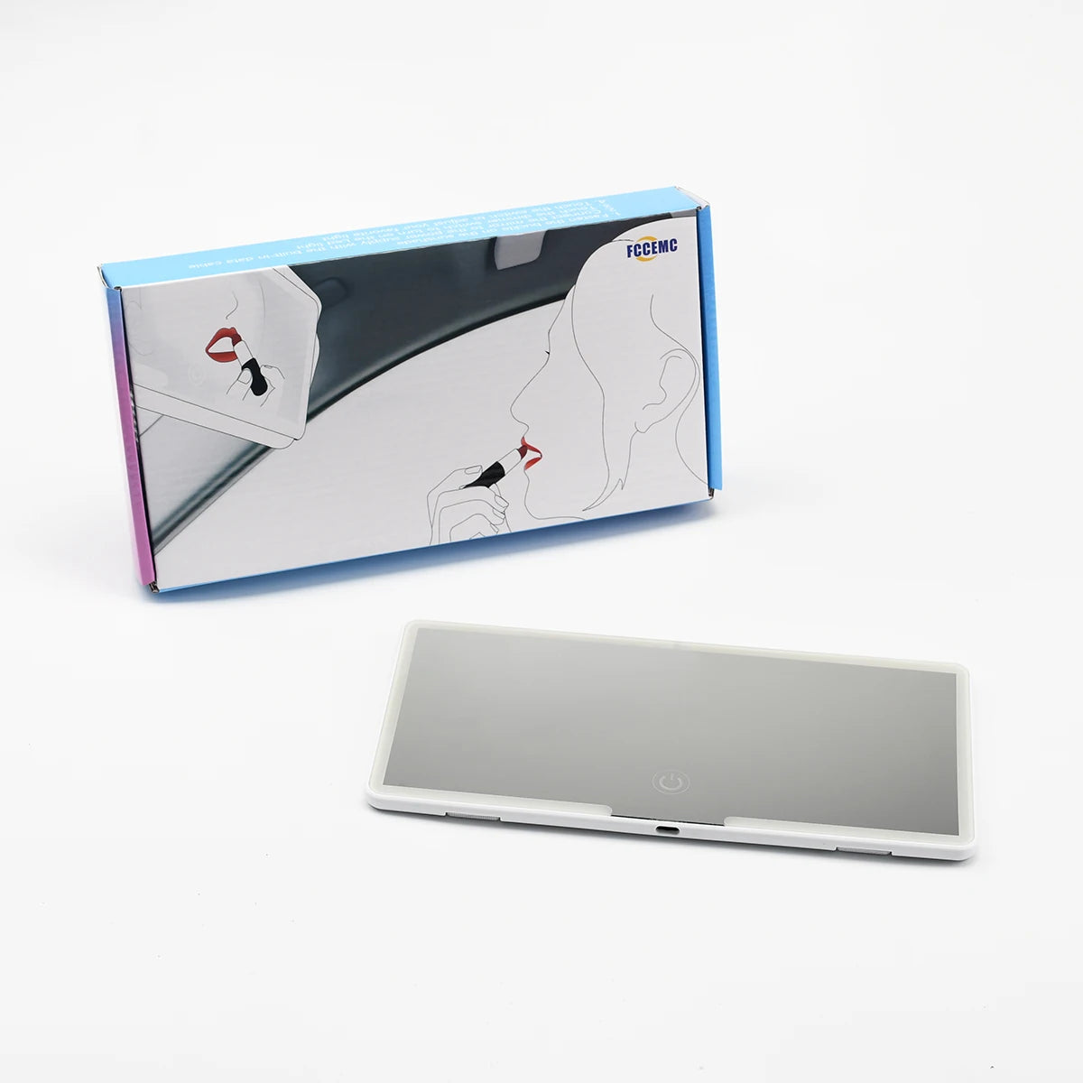 Espelho Premium com Luz LED para Para-Sol – Iluminação HD + Recarregável