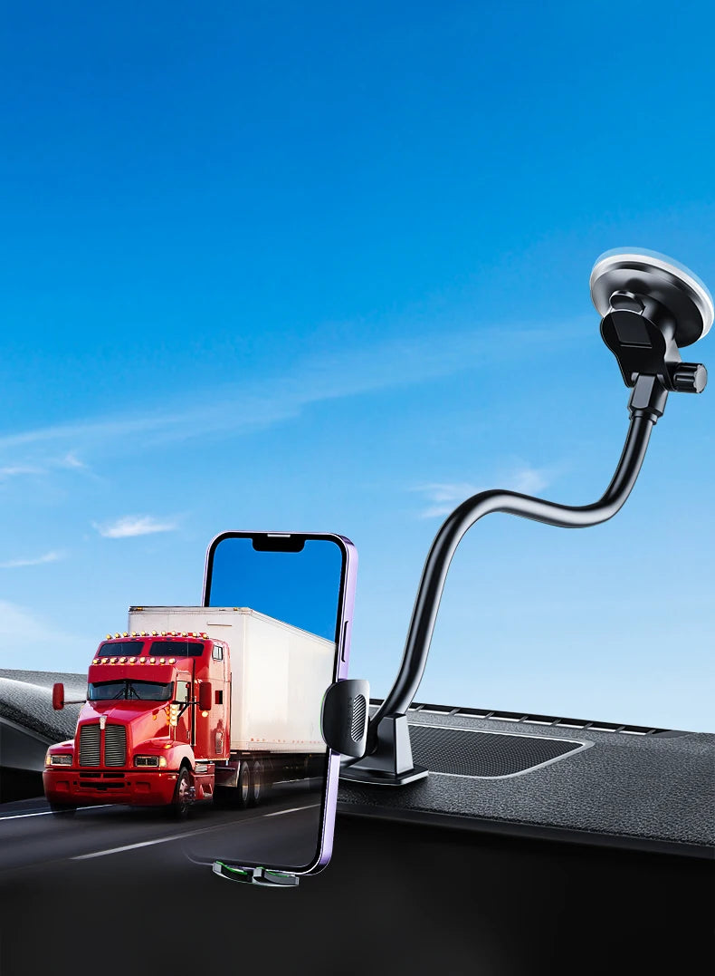 Suporte de Telemóvel para Carro com Ventosa – Braço Ajustável e Fixação Extra Forte (GPS Seguro)